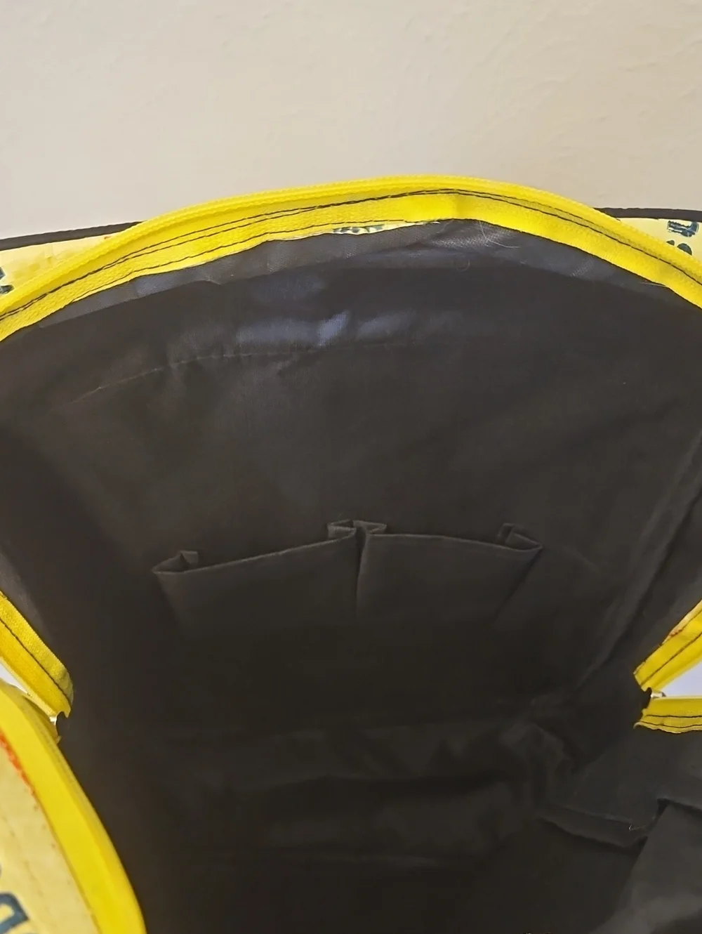 Mermaid Design Recycled Rice Bag Backpack - Yellow